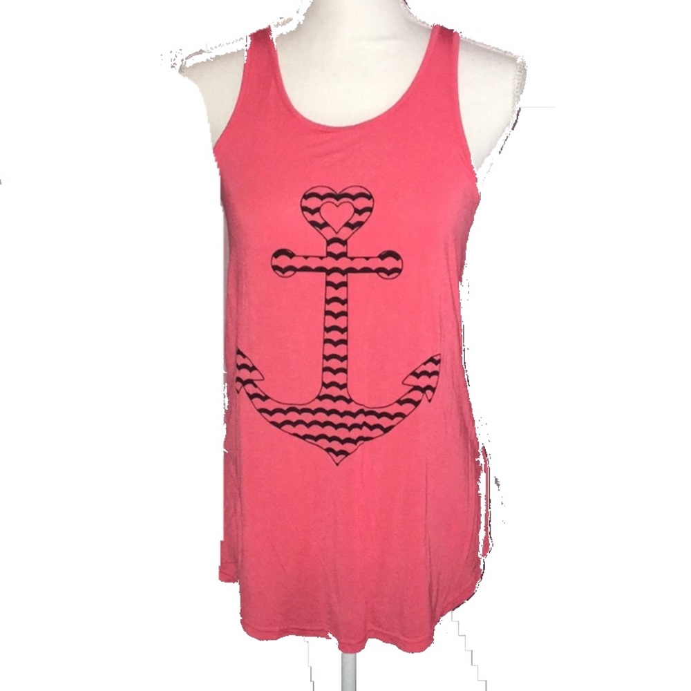 Coral Nautical Anchor Tank Top | M | NWOT - Picture 3 of 5